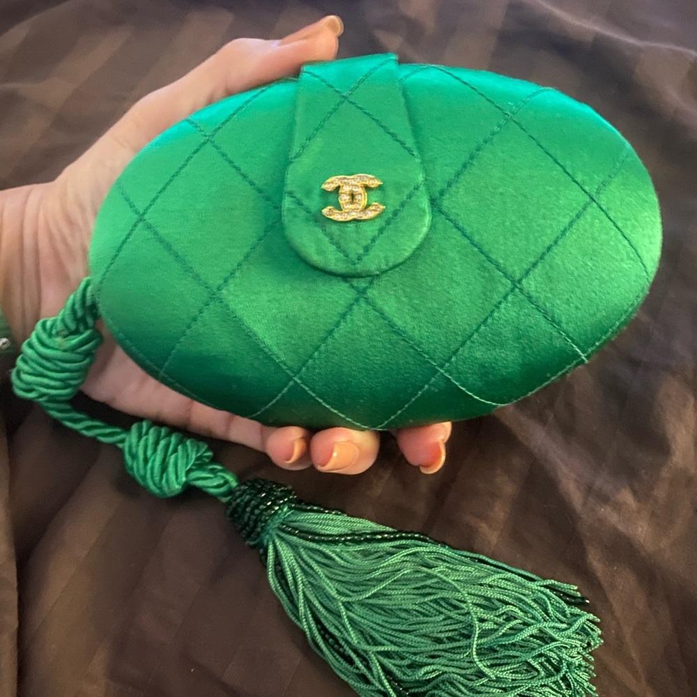 Vintage 1990's Chanel Paris Couture Clutch .